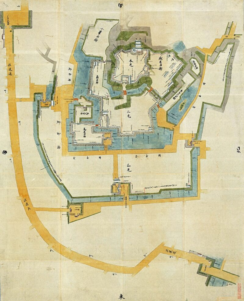 Map-of-Odawara-Castle-in-Sagami-Province