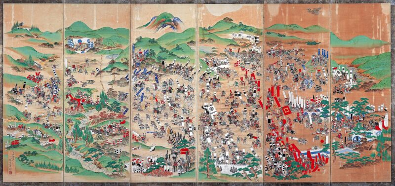 Battle-of-Sekigahara-folding-screens